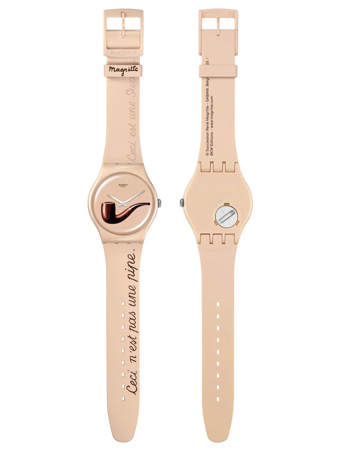 RELOJ SWATCH LA TRAHISON DES IMAGES BY RENE MARGRITTE SO29Z124