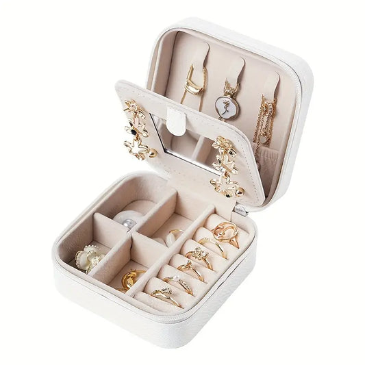 MINI ORGANIZADOR JOYAS ESTUCHE JOYERO ARETES ANILLOS VIAJE