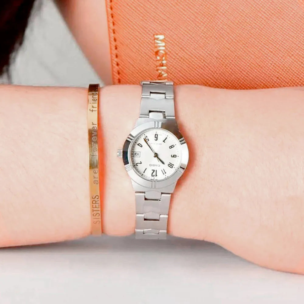 RELOJ CASIO DAMA LTP-1241D-7A2 TABLERO BEIGE