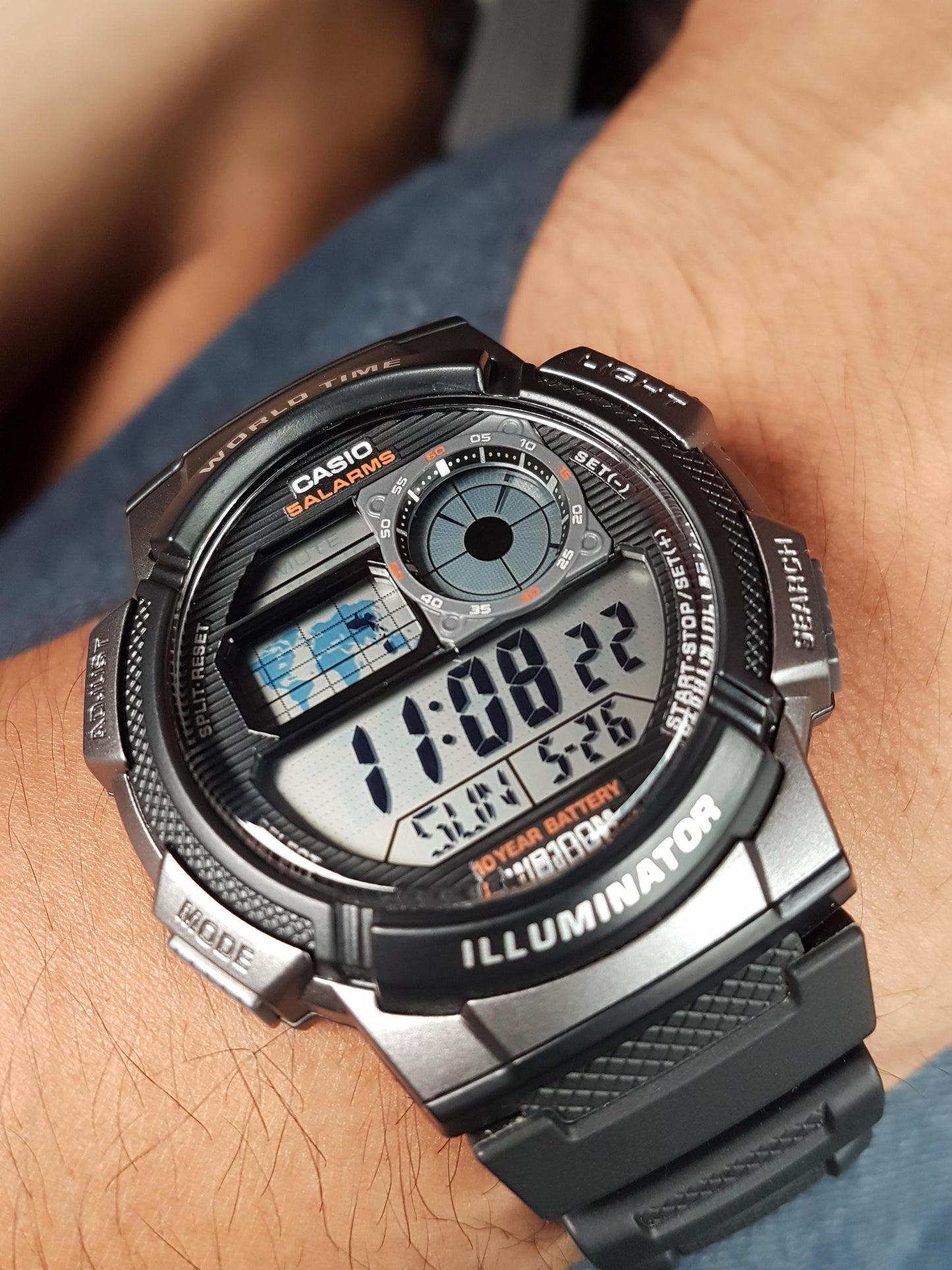 RELOJ CASIO AE-1000W-1B DIGITAL CABALLERO