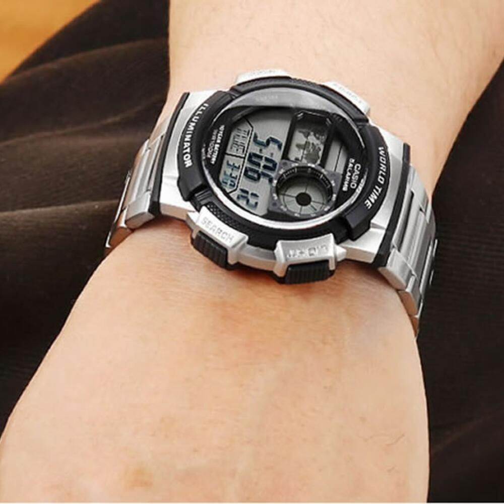 RELOJ CASIO AE-1000WD-1AV DIGITAL HOMBRE ACERO