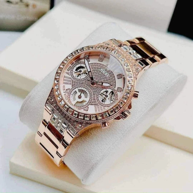 RELOJ MUJER GUESS GW0320L6 CUARZO PULSO ORO ROSA