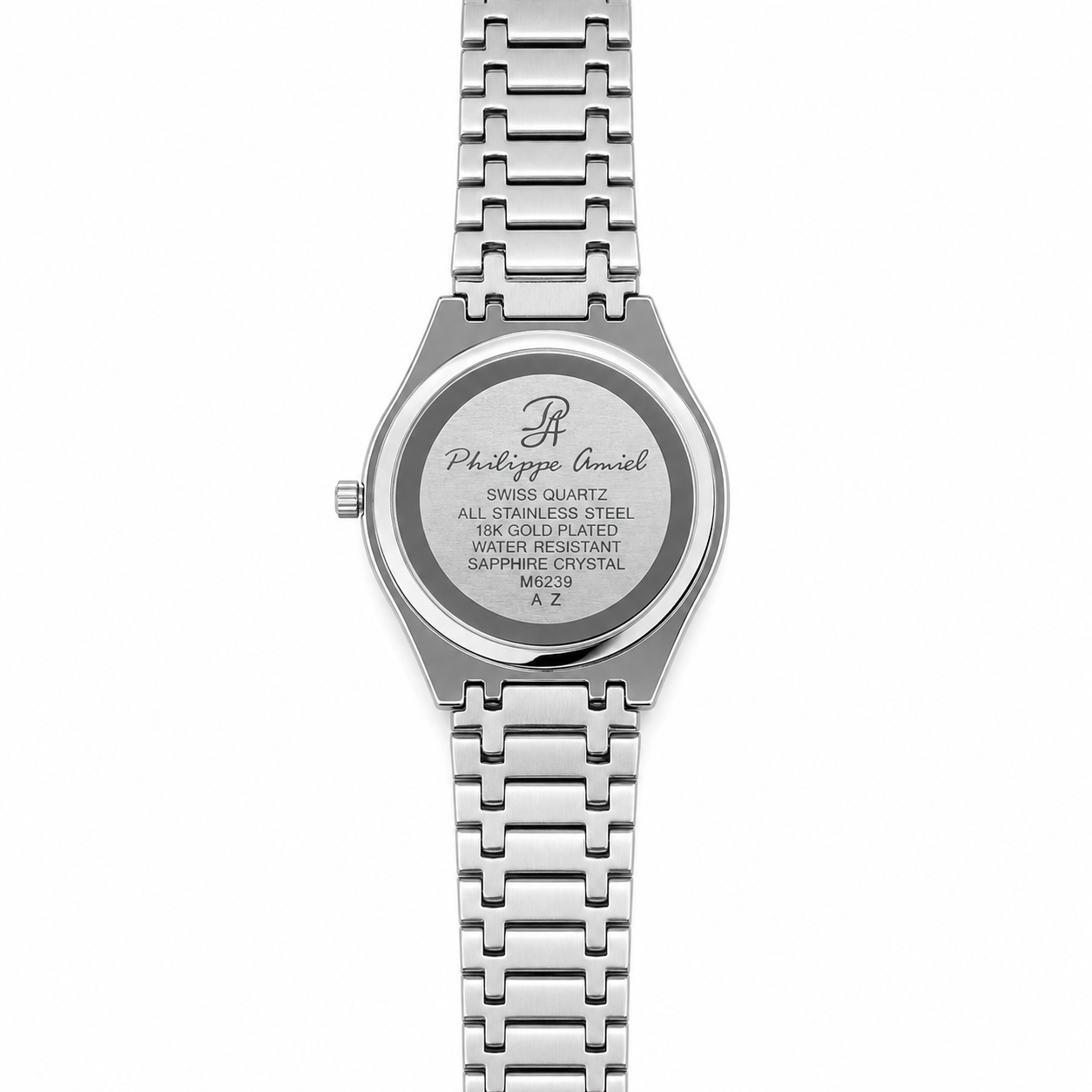 Philippe Amiel M6239 Reloj para Hombre Acero Inoxidable Plateado con Cristal de Zafiro