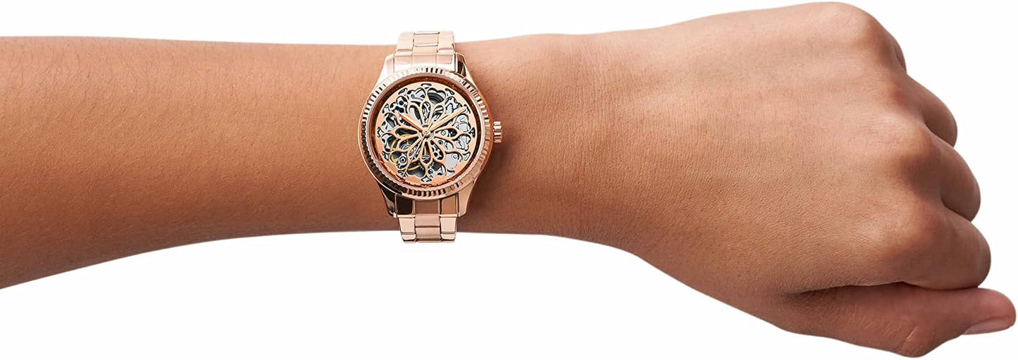 RELOJ FOSSIL AUTOMATICO DAMA BQ3754 ORO ROSA