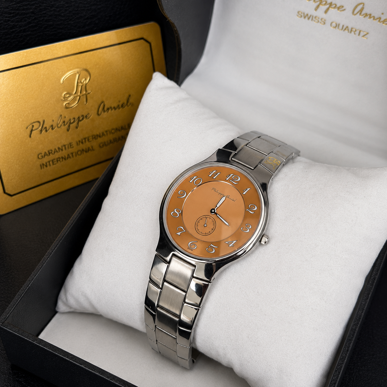 Philippe Amiel F6240 Reloj para Hombre Acero Inoxidable Esfera Cobre
