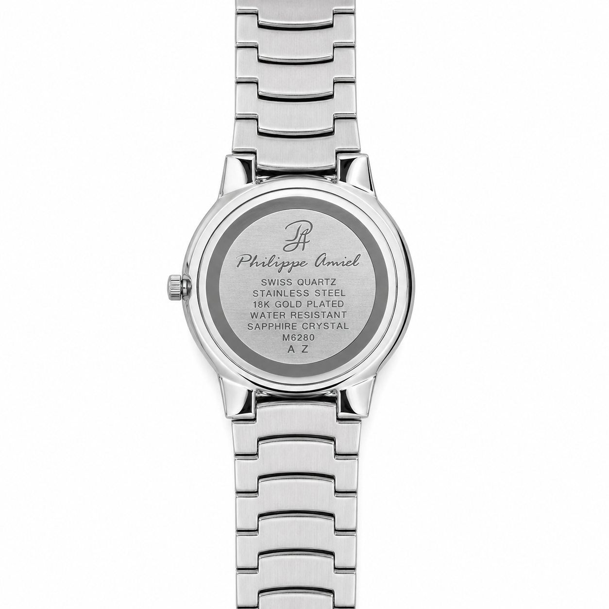 Philippe Amiel M6280 Reloj para Hombre Acero Inoxidable Plateado con Cristal de Zafiro