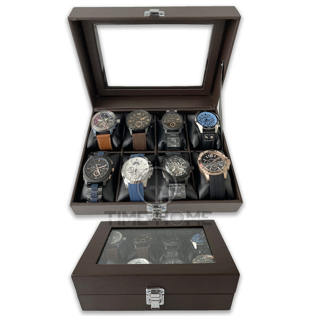 ORGANIZADOR DE RELOJES ESTUCHE RELOJERA DE LUJO 8 PUESTOS