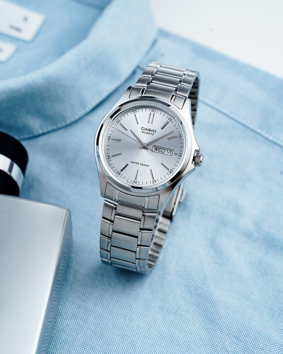 RELOJ CASIO MTP-1239D-2A ACERO HOMBRE