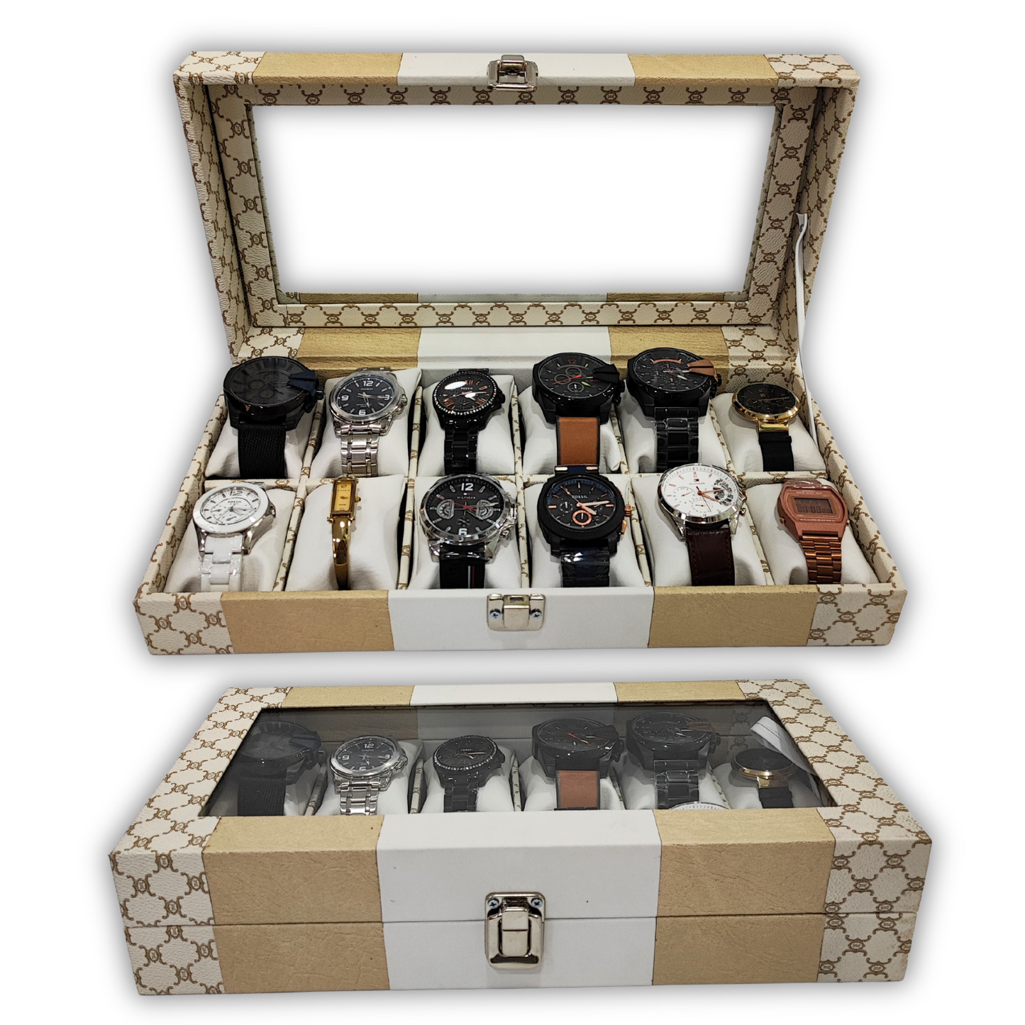 ORGANIZADOR DE RELOJES ESTUCHE RELOJERA DE LUJO 12 PUESTOS
