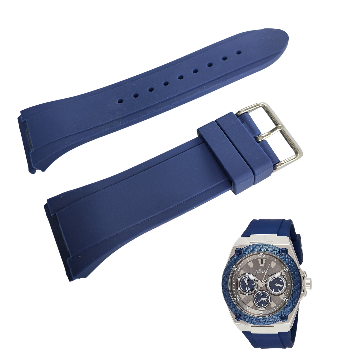 CORREA RELOJ GUESS W1049G1 SILICONA AZUL