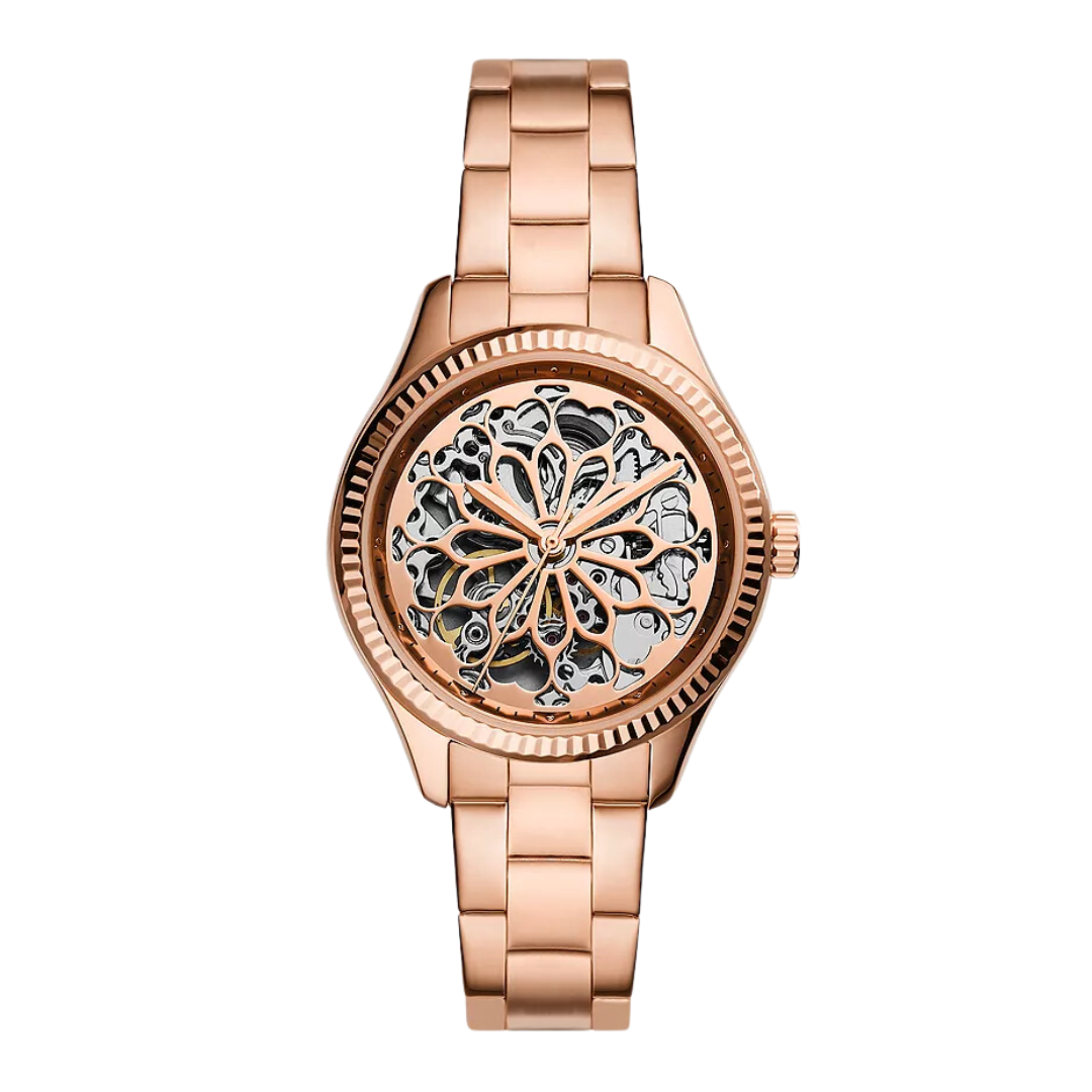RELOJ FOSSIL AUTOMATICO DAMA BQ3754 ORO ROSA