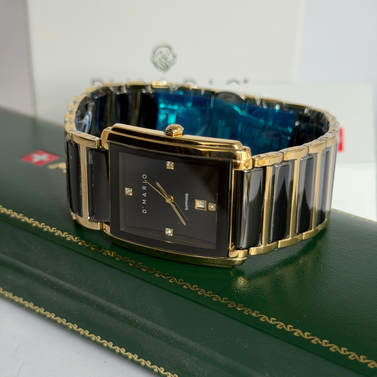 RELOJ D'MARIO CERAMICA CS5150G HOMBRE NEGRO DORADO