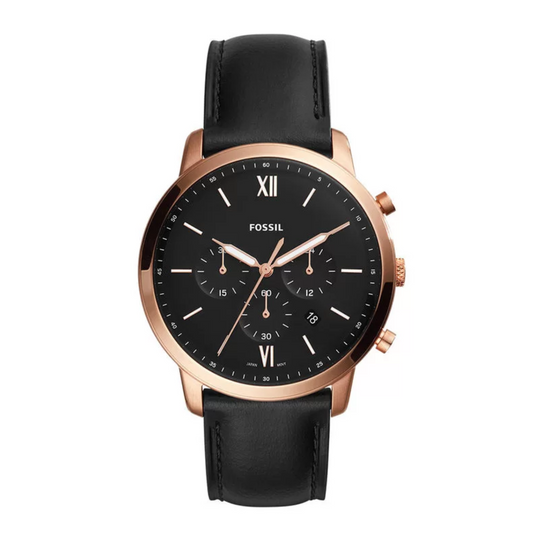 RELOJ FOSSIL HOMBRE FS5381 PULSO DE CUERO NEGRO