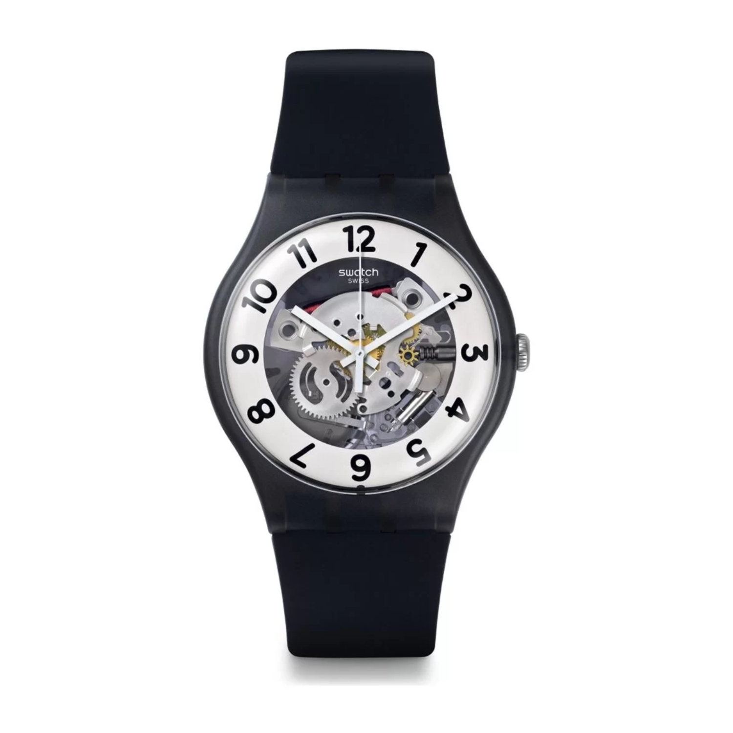 RELOJ SWATCH SUOB134 PULSO SILICONA NEGRO