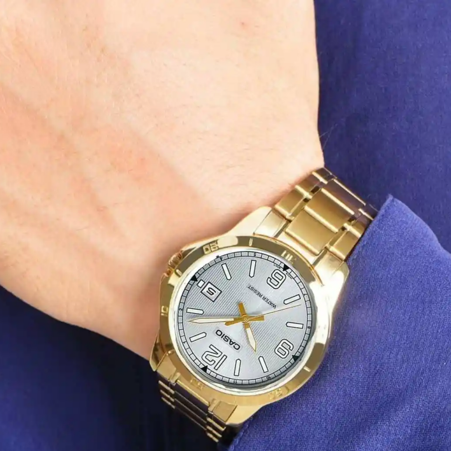 RELOJ CASIO MTP-V004G-7B2 HOMBRE DORADO CALENDARIO