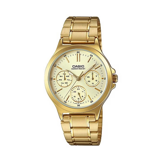 RELOJ CASIO LTP-V300G-9A MUJER MULTIFUNCIONAL