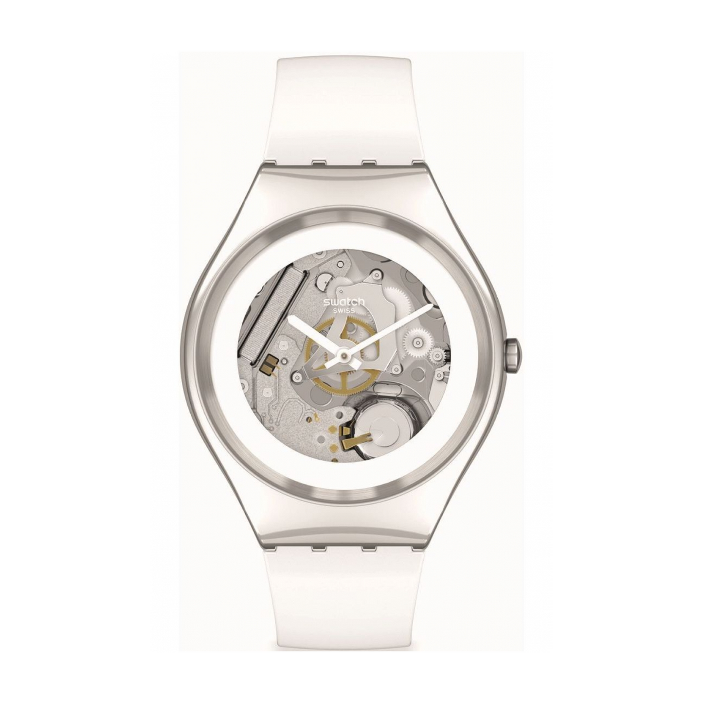 RELOJ SWATCH PURE WHITE IRONY SYXS138