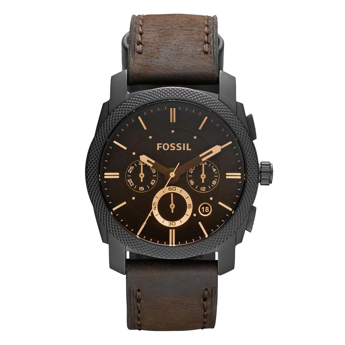 RELOJ FOSSIL MACHINE CRONÓGRAFO CUERO HOMBRE FS4656