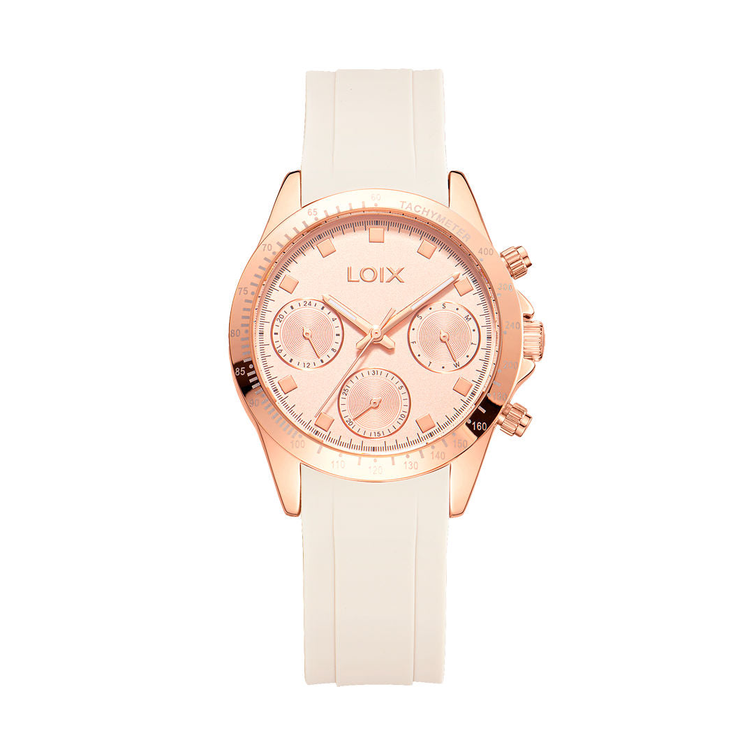 RELOJ DE DAMA LOIX L1244-1 MULTIFUNCIONAL SILICONA