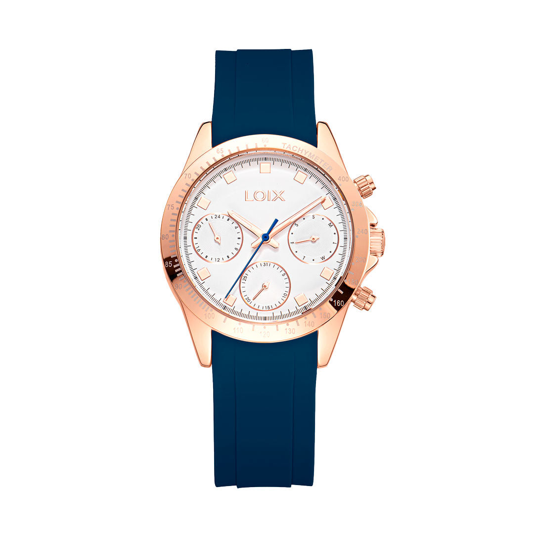 RELOJ DE DAMA LOIX L1244-1 MULTIFUNCIONAL SILICONA