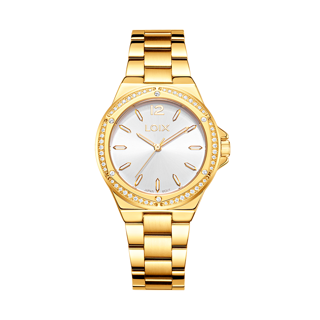 RELOJ LOIX L1258-1 ACERO DORADO DISEÑO ELEGANTE