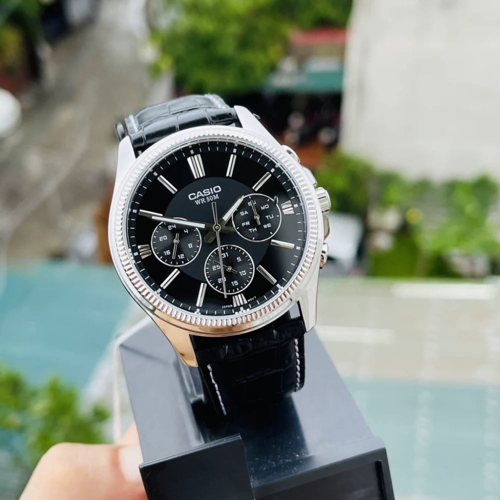 RELOJ CASIO MTP-1375L-1A CUERO