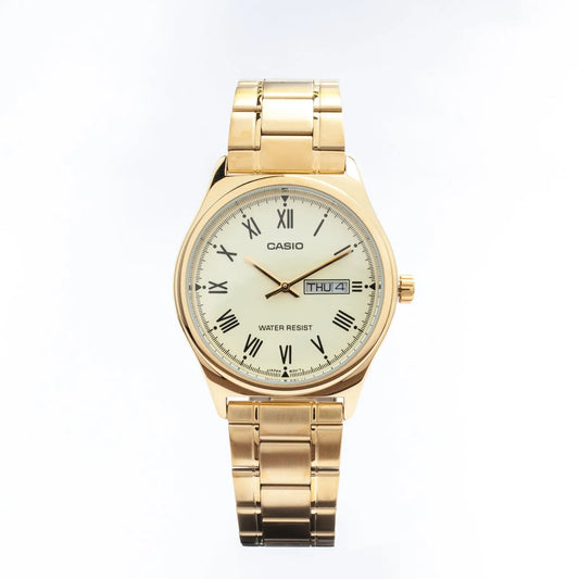 RELOJ CASIO MTP-V006G-9B ANALOGO DOBLE CALENDARIO