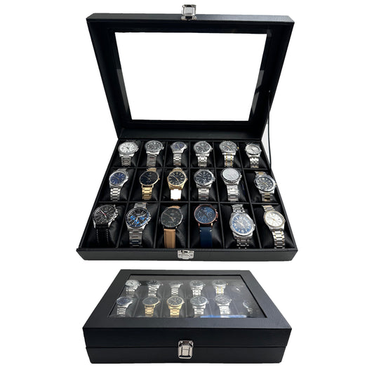 ESTUCHE ORGANIZADOR DE 18 PUESTOS PARA RELOJ