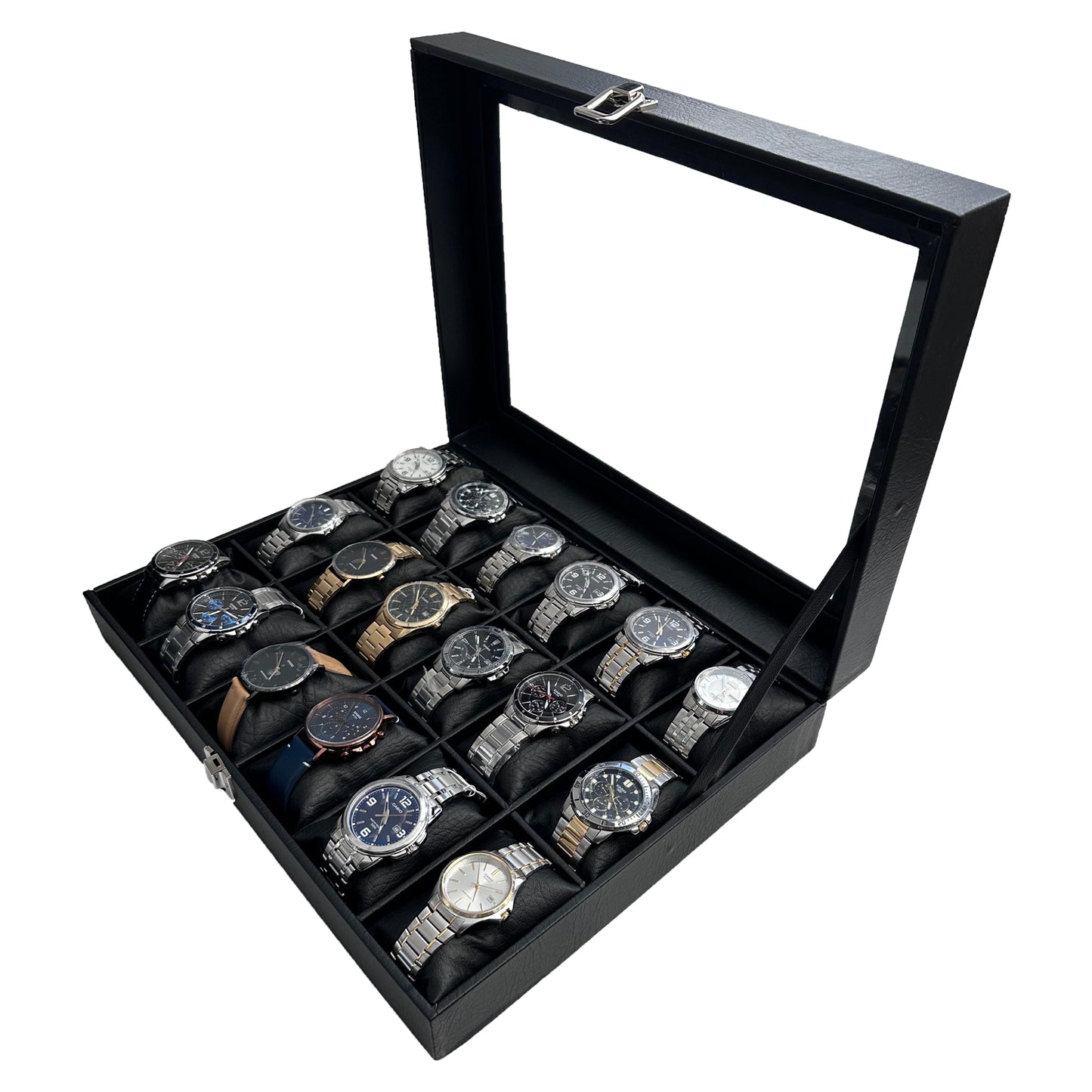 ESTUCHE ORGANIZADOR DE 18 PUESTOS PARA RELOJ