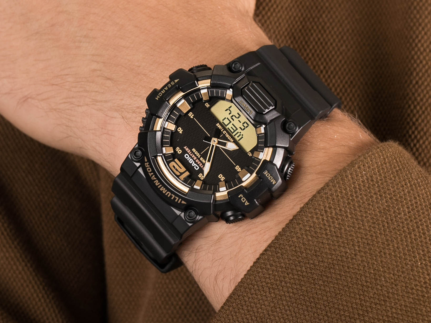 RELOJ CASIO HDC-700-9A TOTALMENTE NEGRO HOMBRE ILUMINATOR