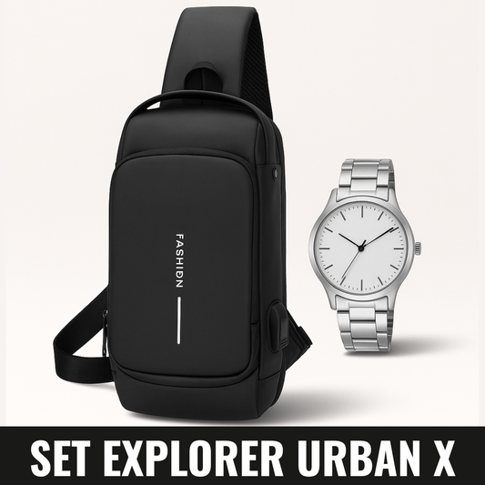 Set Explorer Urban X – Bolso + Reloj para Hombre