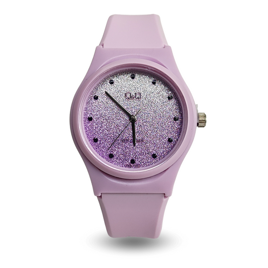 RELOJ QYQ DAMA PULSO SILICONA TABLERO ESCARCHADO