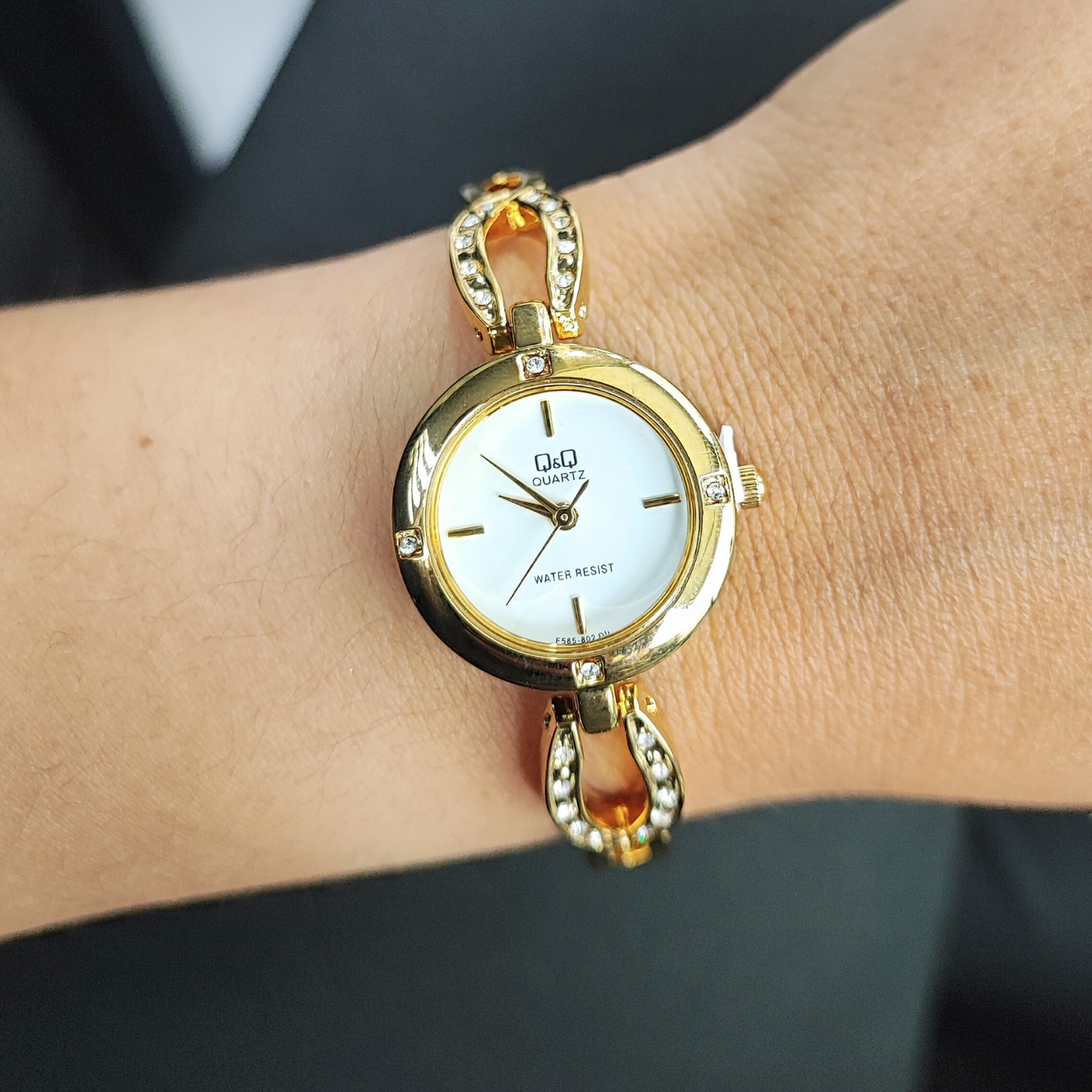 RELOJ QYQ MUJER JOYITA MODEL3 ACERO ELEGANTE