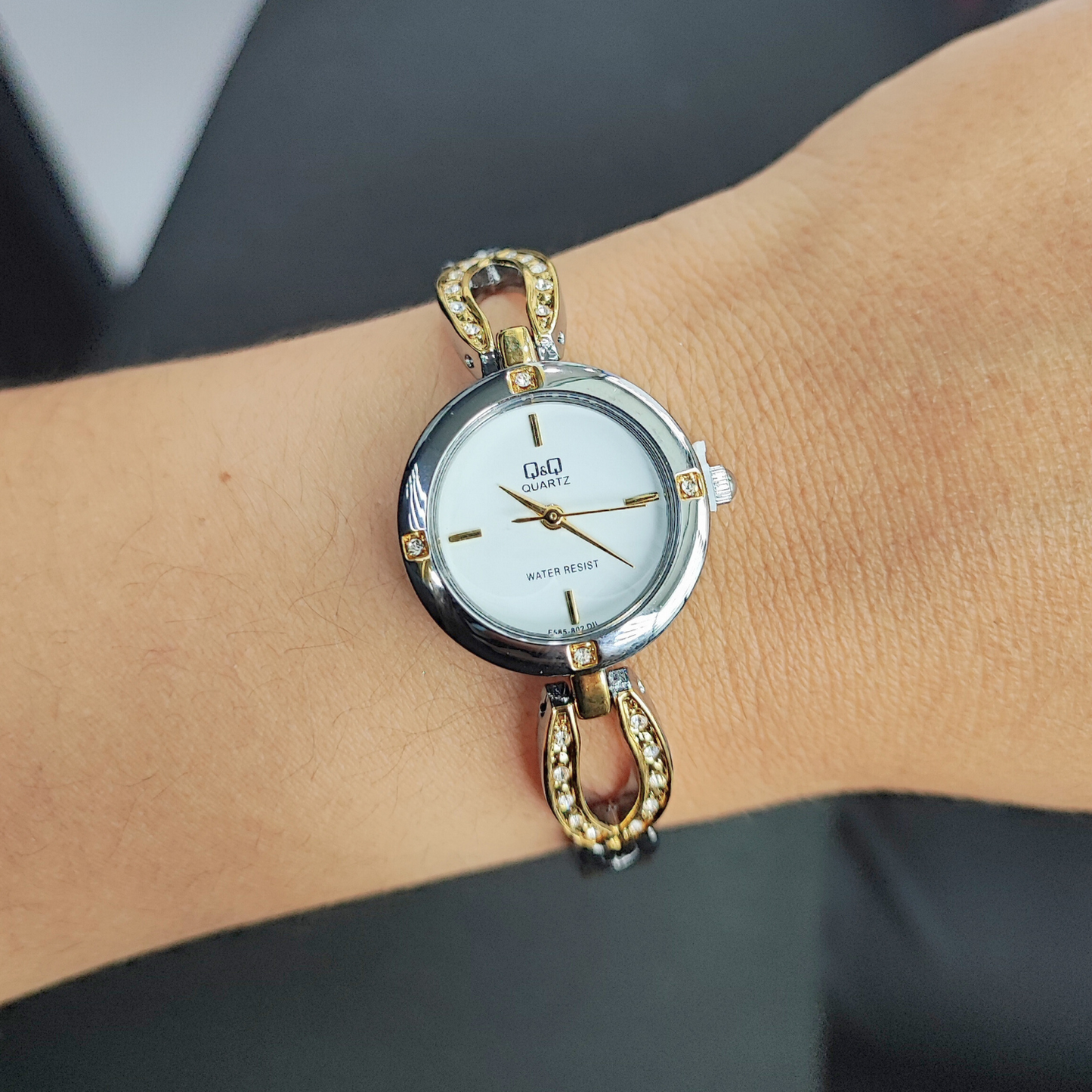 RELOJ QYQ MUJER JOYITA MODEL3 ACERO ELEGANTE