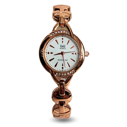 RELOJ QYQ MUJER JOYITA MODEL4 ACERO ELEGANTE