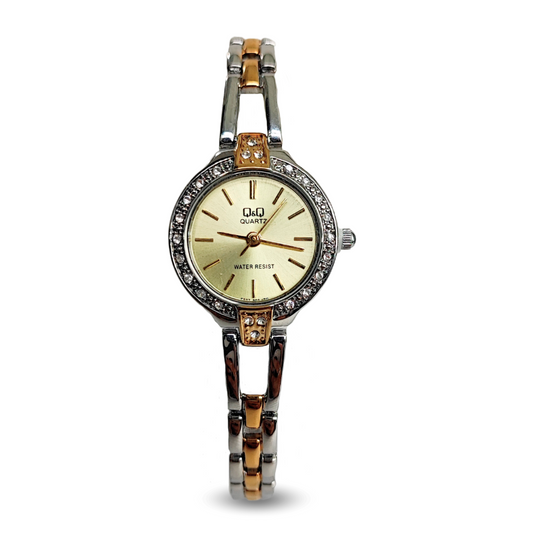 RELOJ QYQ MUJER JOYITA MODEL5 ACERO ELEGANTE