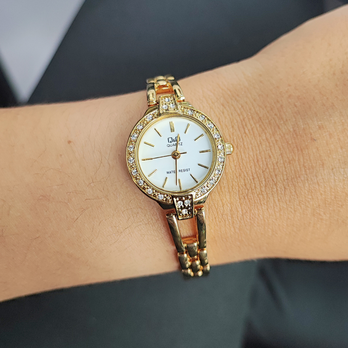 RELOJ QYQ MUJER JOYITA MODEL5 ACERO ELEGANTE