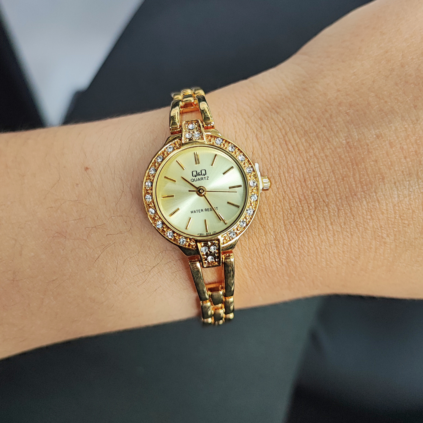 RELOJ QYQ MUJER JOYITA MODEL5 ACERO ELEGANTE