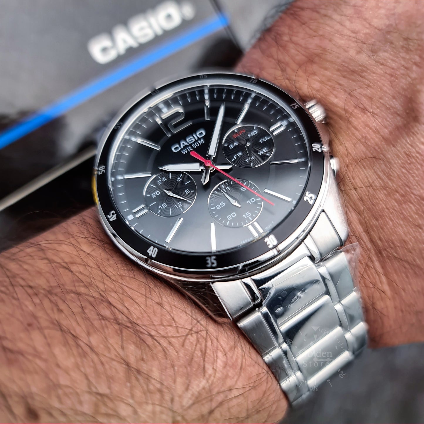 RELOJ CASIO MTP-1374D-1A ACERO HOMBRE