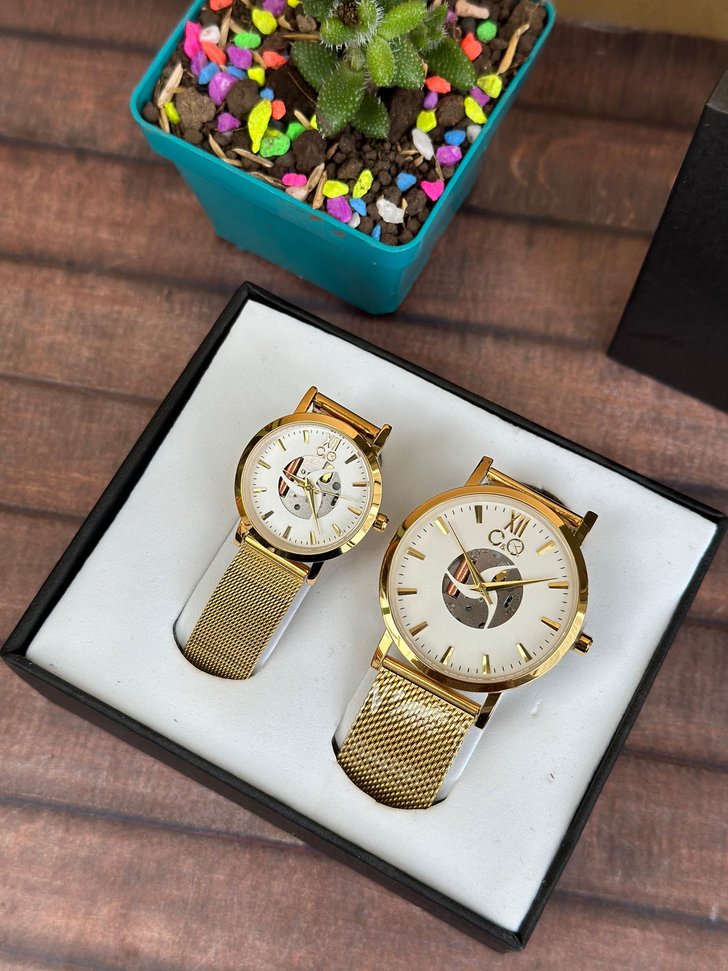 RELOJES PARA PAREJA EN ACERO INOXIDABLE MODELO MODERNO