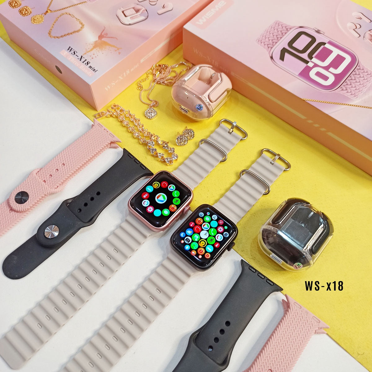 SMARTWATCH WS-X18 MINI CON LLAMADAS BLUETOOTH + REGALO INCLUIDO 🎁