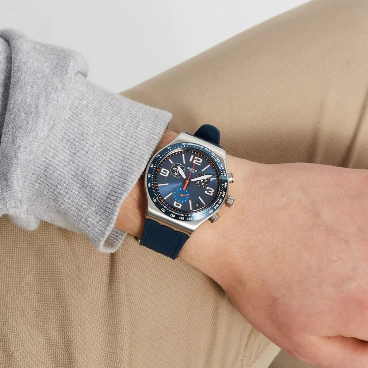 RELOJ SWATCH BLUE GRID YVS454 AZUL SILICONA