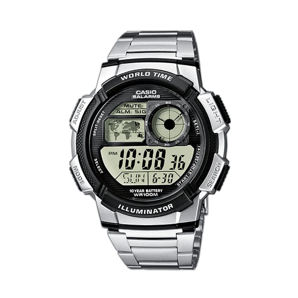 RELOJ CASIO AE-1000WD-1AV DIGITAL HOMBRE ACERO