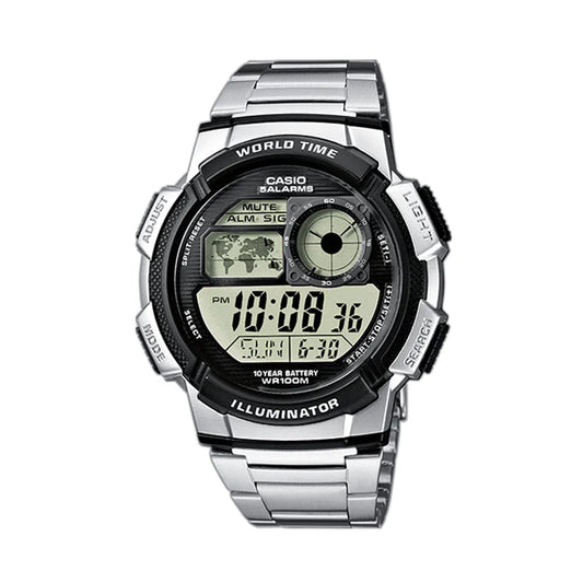 RELOJ CASIO AE-1000WD-1AV DIGITAL HOMBRE ACERO