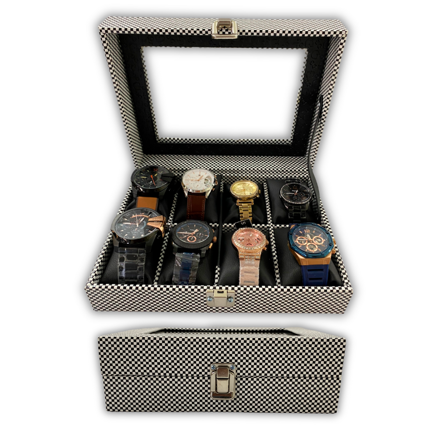 ORGANIZADOR DE RELOJES ESTUCHE RELOJERA DE LUJO 8 PUESTOS