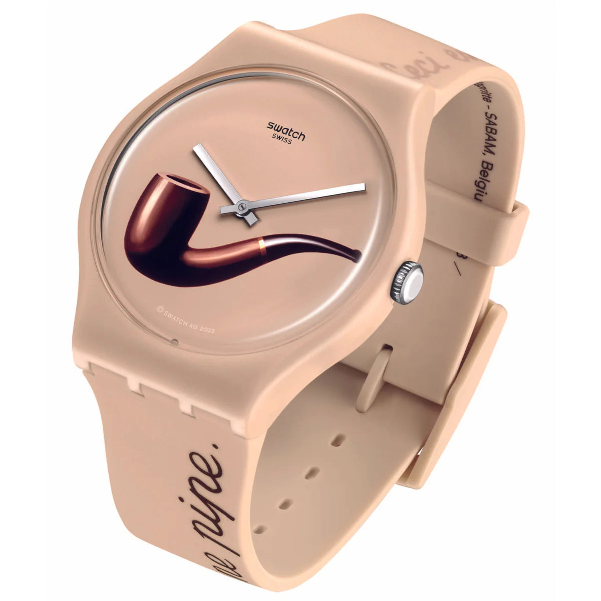 RELOJ SWATCH LA TRAHISON DES IMAGES BY RENE MARGRITTE SO29Z124