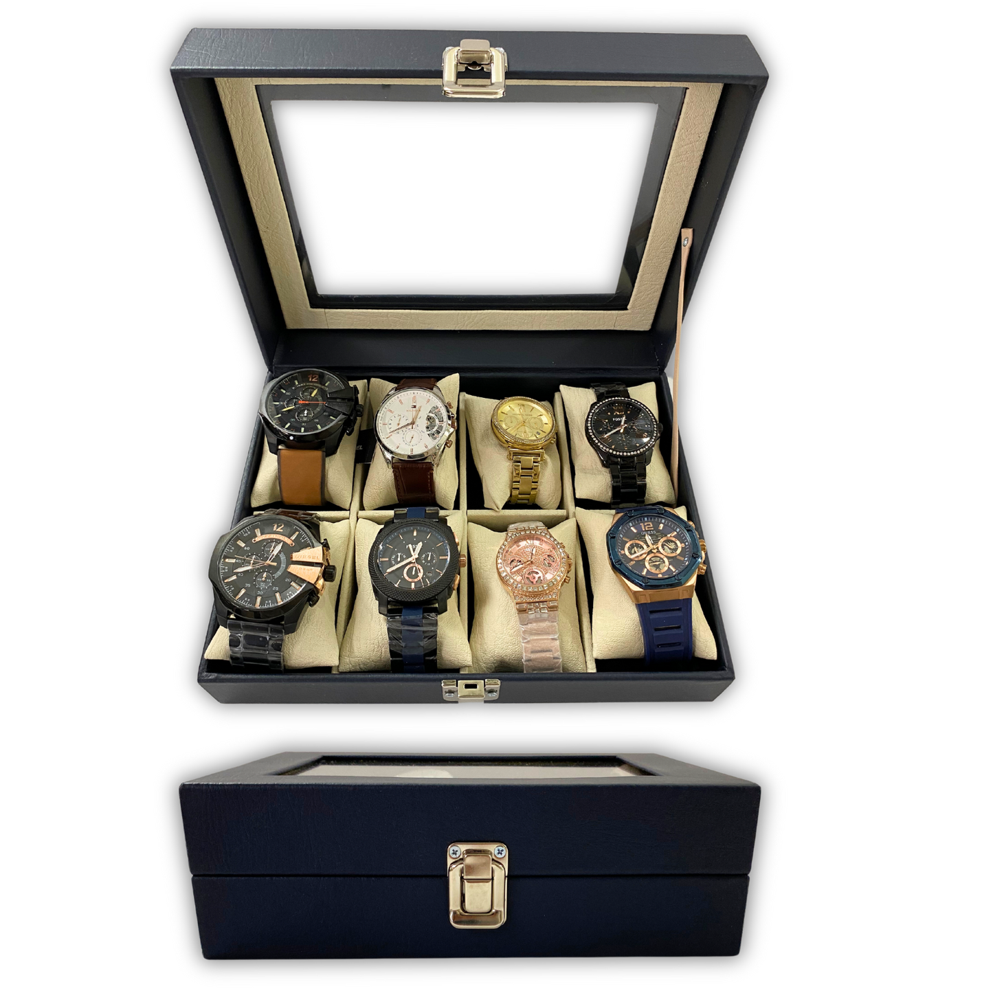 ORGANIZADOR DE RELOJES ESTUCHE RELOJERA DE LUJO 8 PUESTOS