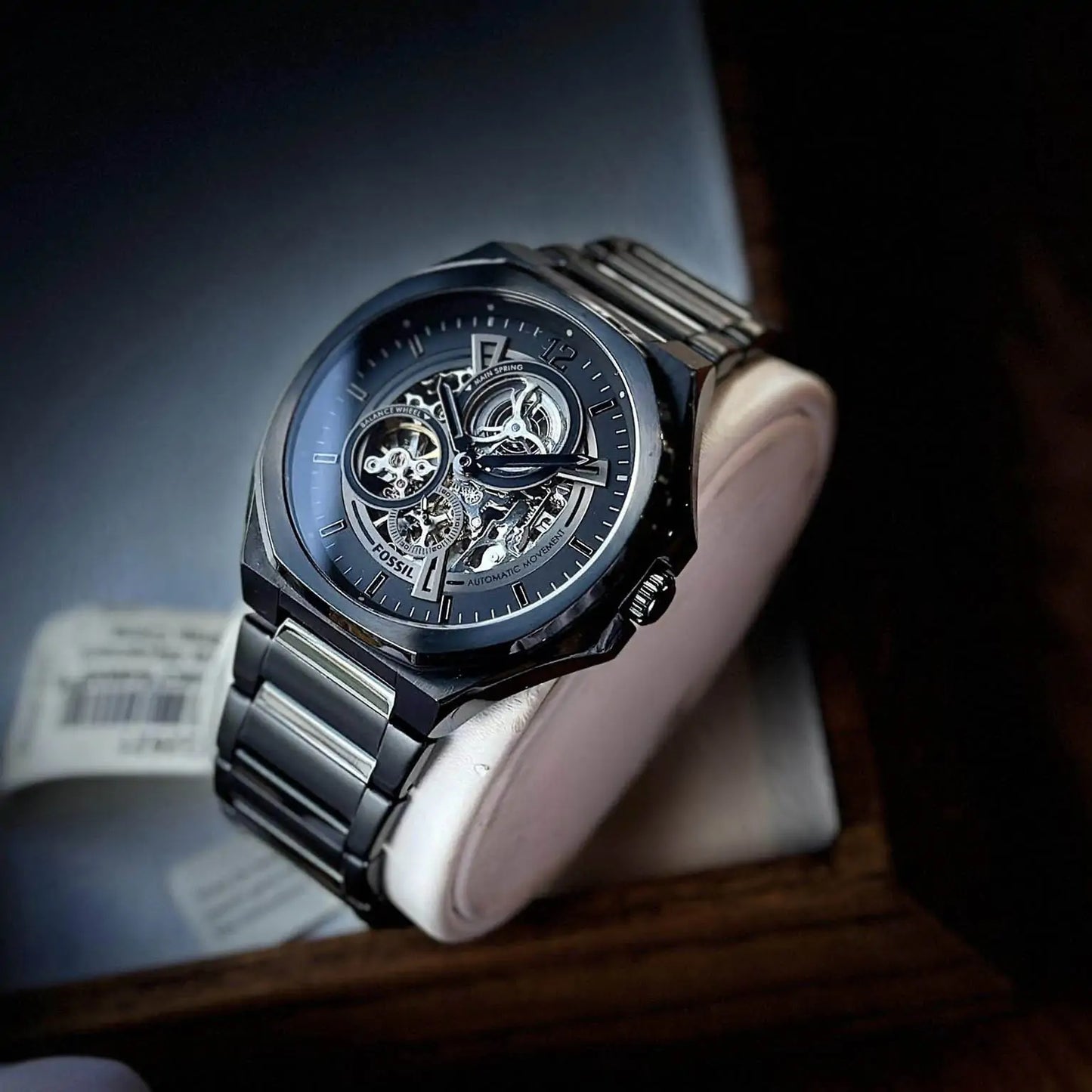 RELOJ FOSSIL BQ2621 AUTOMATICO ACERO NEGRO