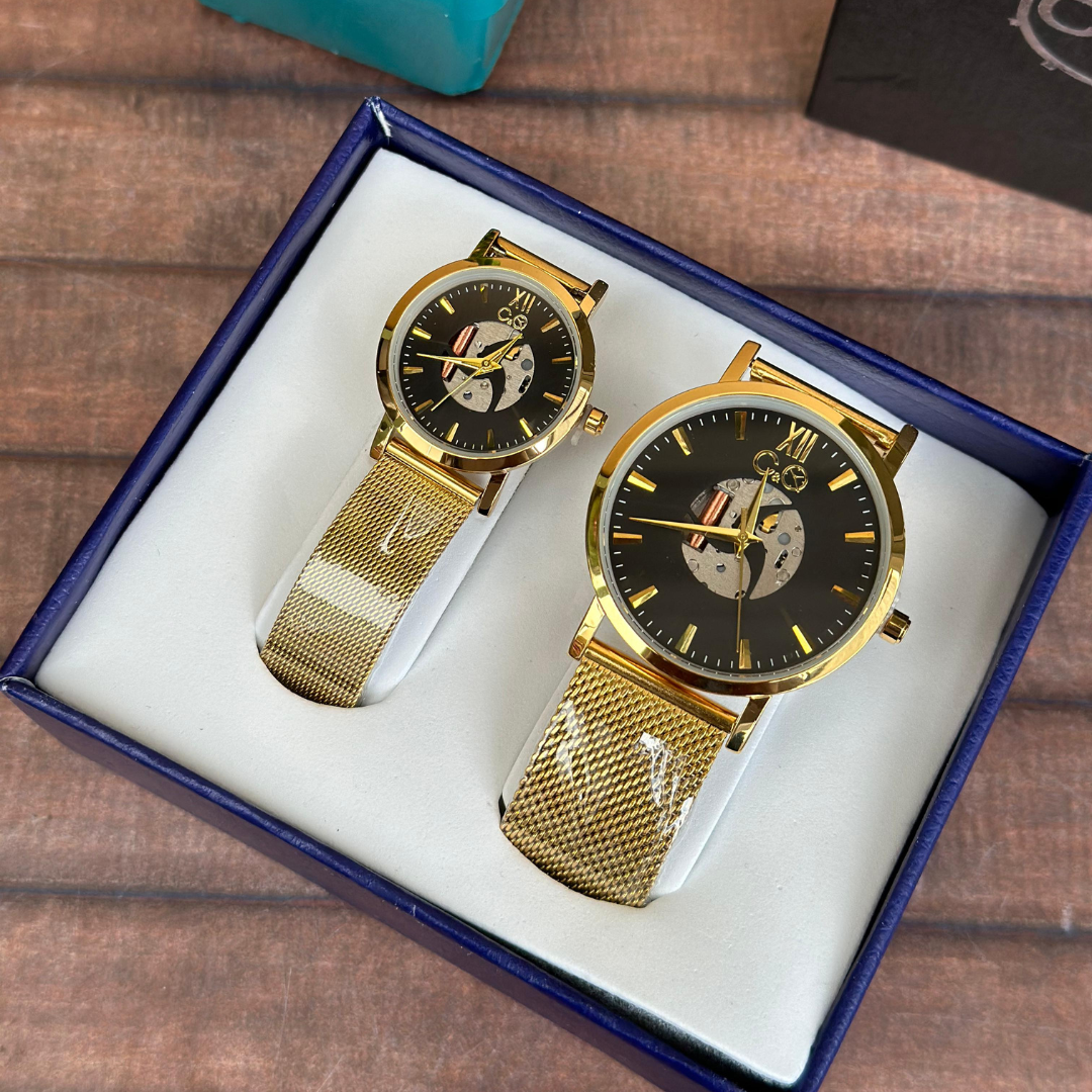 RELOJES PARA PAREJA EN ACERO INOXIDABLE MODELO MODERNO