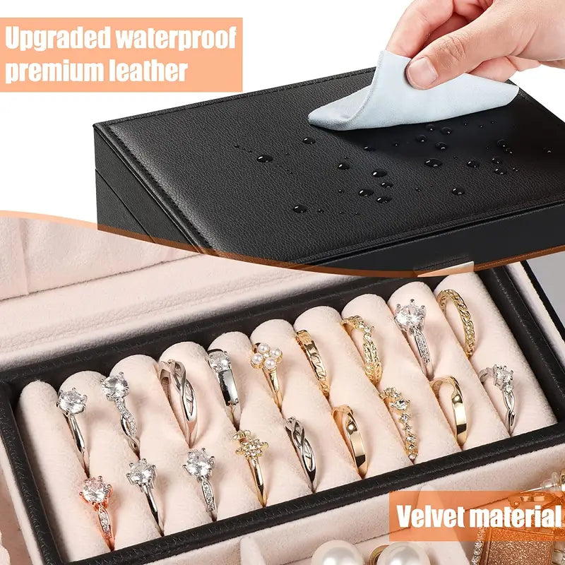 ESTUCHE ORGANIZADOR DE JOYAS ELEGANTE CON LLAVE